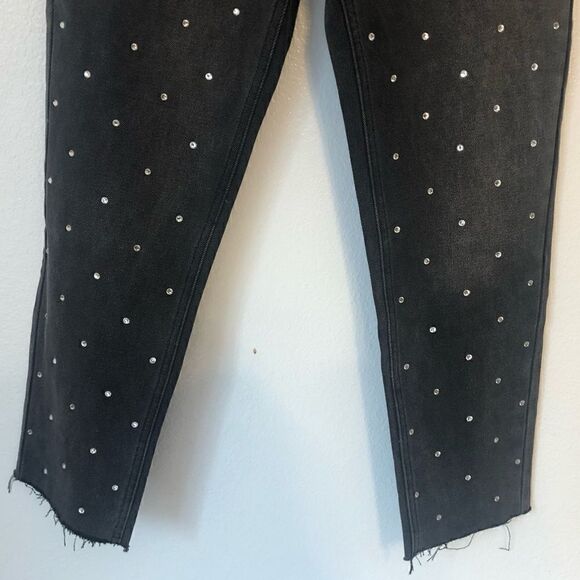 NWT SIMPLE SOCIETY Super High Rise Straight Studded Jeans Size 7/28 - Picture 4 of 16